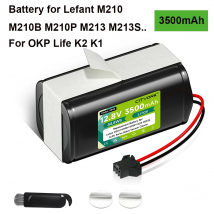 Batteria 12.8V 3500mAh per Lefant M210 M210B M210P M213 M213S M213B M1 per OKP Life K2 K1, Capacità 100%, Batterie per Aspirapolvere