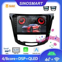 SINOSMART Android GPS for Qashqai J11 X-Trail T32 Rogue 2014–2021 Without OEM 7-Inch Screen Support CarPlay AndroidAuto