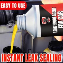 Car Radiator Leak Sealer, Engine Cooling System Repair Fluid, Fast Leaking Prevention, Compatible with All Car Coolant Systems