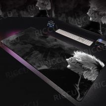 Anime Large Tokyo Ghoul Home Office Computer Keyboard Desk Pad Cool Locking Edge Black and White Comics Gaming Pc XXL Mice Mats