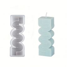 Wellenst reifen Säule Silikon Kerzen form DIY geometrische Duft kerze Herstellung Gips Harz Aroma Seifen formen Home Crafts Dekor