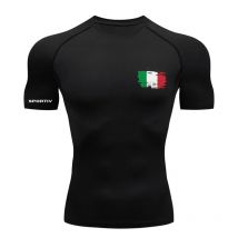 Flaggen-Grafik, sportlich, schnell trocknend, T-Shirts für Herren, Fitnessstudio, Workout, Laufen, Baselayers, Unterhemden, patriotische T-Shirts, Oberteile, Kompressionsshirt