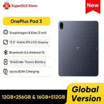 Original OnePlus Pad 3 Global Version Tablet Snapdragon 8 Elite 13.2" 144Hz Display 3.4K Resolution 8 Speakers Wi-Fi 7 Android15
