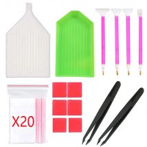 Strumenti per pittura con diamanti con scatola per ricamo con diamanti e penne per pittura di dimensioni multiple per adulti per realizzare lavori artistici