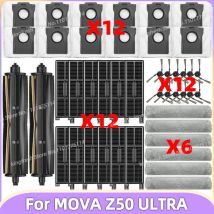 Compatibile con (MOVA Z50 Ultra / Trouver Z50 Ultra) Parti aspirapolvere: Rullo principale, Spazzola laterale, Filtro HEPA, Sacchetto per la polvere, Accessori