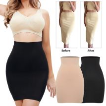 Frauen Half Slips für Unter Kleider Hohe Taille Unterrock Neue Rock Bauch-steuer Body Shaper Butt Lifter Abnehmen Unterwäsche