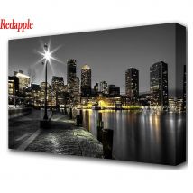 New York Gebäude Nacht Stadt Diy Diamant Stickerei Diamant Malerei voll quadratisch rund Mosaik Bild von Strass großes Dekor