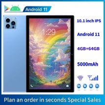 Tablet BDF da 10,1 pollici Android 11, 4 GB di RAM 64 GB di ROM, 1 TB di espansione, schermo IPS 1280x800 Batteria da 5000 MAH, rete GSM 3G, WiFi