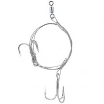 Fishing Wire Leader Hook Rig Nylon Coated Wire Rigs Stainless Steel Wire Treble Hook Wire Traces Pike Fishing for Pike Walleye