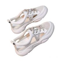 Comemore 2023 New Spring White Women's Shoes All-match Casual Leisure Pump Sports Sandals Summer Flat Hollow Out Mesh Sneakers