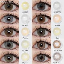 Novità! Lenti a contatto colorate Magister Queen Mel/Avela per toni di pelle scuri, pupille chiare, cosmetiche, adatte per l'uso quotidiano, 14.0mm, 6 mesi