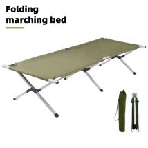 Outdoor Camping Cot Ultraleicht Tragbare Aluminium Legierung Bett Klapp Schlafen Bett bivouac Wandern Picknick Doppel Hocker Camping Bett
