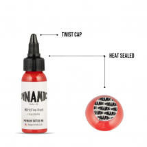 Inchiostro per tatuaggi rosso fuoco da 30 ml Inchiostro per tatuaggi per body art Vegan vibrante a lunga durata Nessuna perdita di colore Inchiostro per tatuaggi professionale (bottiglia da 1 oz)
