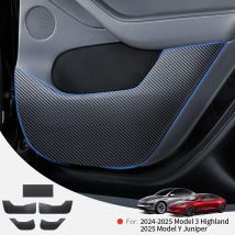 YZ For Tesla Model 3 Y Juniper Highland 2025 Car Door Anti-Kick Pad Sticker Trim Kit Side Door Protector Cover Car Decoration