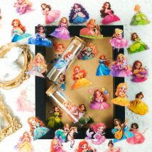 50 Stück Märchen Prinzessin Serie transparente wasserdichte Aufkleber Aufkleber DIY Telefon Fall Wasser Tasse Dekoration