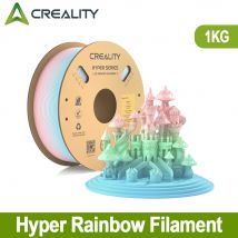 1 kg Creality Hyper PLA-Filament Regenbogen ± 0,03 mm Genauigkeit Hochgeschwindigkeits-Filament Mehrfarbige Farbe 1,75 mm Neue 3D-Druckermaterialien