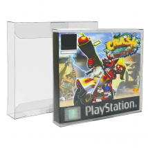 Protectores de caja de almacenamiento de pantalla transparente de cartucho de tarjeta para juegos de vídeo de CD PLAYSTATION 1 PS1