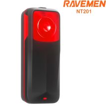 RAVEMEN NT201 Radar per bici Fanale posteriore Radar posteriore intelligente Fanale posteriore Lampada di rilevamento freno compatibile con Garmin Wahoo USB ricaricabile