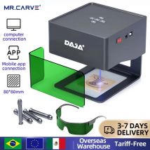 Macchina per marcatura logo per incisore laser DAJA DJ6 per macchina per marcatura per lavorazione del legno domestica Supporto per controllo app wireless per telefono cellulare BT