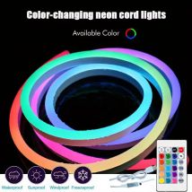 Striscia LED RGB flessibile al neon in silicone LED luci di segnalazione lampada corda impermeabile dimmerabile telecomando USB 5V 108 LED / M Room Decor