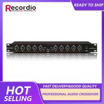 GAX-206 Professional equipment Stereo Mono Audio Signal Splitter Amplifier Distributor 2 in 10 out XLR for stage