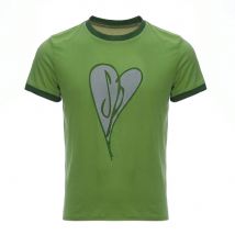 Movie Series Scott Pilgrim Cosplay Costume Men's Green Heart Printed T-Shirt Minimalist Casual Short Sleeve Top