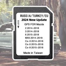 Nuova versione 2024 Mappe EU Russia Turchia Scheda SD di navigazione per Mazda 2/3/6/CX3/CX5/CX9/MX5 Car Sat Navi 16GB GPS Aggiornamento Mappe Dati