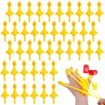 42PCS Flying Chicken Slingshot, Party Favors Treasure Box Toys for Classroom, Flicking Rubber Chickens Funny Gag Gift
