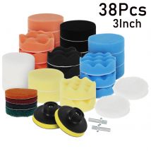 7/12/38Pcs 3/4/6 Zoll Polieren Polieren Pads Auto Schaum Bohrer Polieren Pad Scheinwerfer restaurierung Kit für Auto Polieren, Wachsen