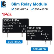 LCTC SSR Halbleiterrelais Mini-Relais DC zu AC DC zu DC SSR-41FDA SSR-41FDD Berührungsloses Relais 6A 3-32VDC 250VAC 60VAC