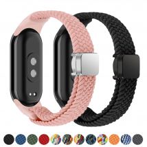 Geflochtene Solo-Schlaufe für Xiaomi Mi Band 9 8 Riemen Zubehör Magnet Nylon Ersatz Correa Armband Miband9 Miband8 NFC Bänder