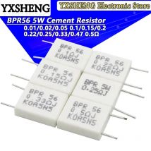 10 SZTUK BPR56 5W 0,001 0,1 0,15 0,22 0,25 0,33 0,5 Ohm Nieindukcyjny ceramiczny rezystor cementowy 0,1R 0,15R 0,22R 0,25R 0,33R 0,5R