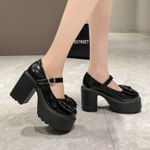 Super High Heels Mary Jane Shoes Women Goth Chunky Pumps Woman Ankle Buckle Party Lolita Shoes Tenis Feminino Loafers Japanese