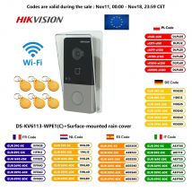 HIKVISION wielojęzyczny DS-KV6113-WPE1(C) dzwonek IP, dzwonek WiFi, domofon, wideodomofon,