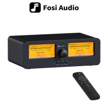 Fosi Audio LC30 Verstärker Lautsprecher Umschalter 2-in-2 Out Dual Analog VU Meter Audio Umschalter Box mit DB Panel Display mit Fernbedienung