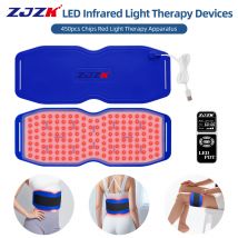 ZJZK 660nm 850nm Silicone Red Infrared Light Therapy Belt Wearable Rechargeable Wrap for Waist Back Pain Home Use
