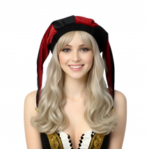 The Middle Ages Jester Cosplay Hat Medieval Clown Cape Bells Adult Joker Halloween Carnival Party Hat