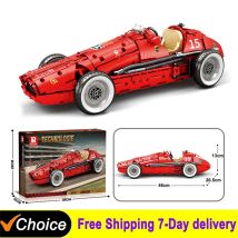 NEW 1:8 1809Pcs Technical Retro Formula 500 Car Building Blocks Supercar Speed Vehicle Bricks Collection Toys Kids Xmas Gifts