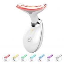 7 colori Collo Face Lifter Ems Collo Face Lifting Massaggiatore Dispositivo per stringere la pelle Led Photon Therapy Antirughe Doppio mento di rimozione
