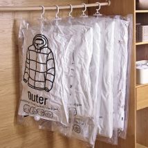Appendi la custodia trasparente per sacchetti sottovuoto per vestiti Piumino Soprabito Compressione Organizzatore domestico Guardaroba Cappotto antipolvere Pompa ad aria