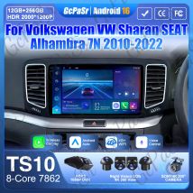 Autoradio Stereo Per Volkswagen VW Sharan SEAT Alhambra 7N 2010-2022 Android Auto Lettore Multimediale GPS Carplay 4G BT Wifi Video