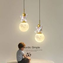 Moderne LED Kreative Nacht Anhänger Licht Astronaut Kronleuchter Für Kinderzimmer Design Mond Lampe Nachtlicht Kinderzimmer