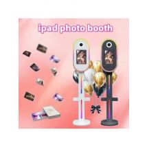 Oval 10.9 12.9 11 Ipad Photo Booth Shell Machine Dslr Photo Booth Ipad Stand Kiosk with camera holder Ipad Pro Dslr Photo Booth