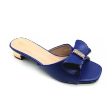 FABIO PENNY new bow design solid-color elegant party ladies' low-heeled slippers and dinner party mid-heeled sandals