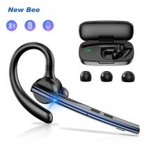 Nowy zestaw słuchawkowy Bluetooth New Bee M54, bezprzewodowe słuchawki z redukcją szumów, słuchawka z podwójnym mikrofonem, funkcja wyciszenia, zestaw głośnomówiący dla kierowców i pracowników
