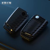 ABS Carbon Faser Auto Schlüssel Fall Abdeckung Fob Für VW Volkswagen Golf 7 MK7 Tiguan MK2 Für SEAT Ateca Leon FR2 Ibiza Für Skoda Octavia