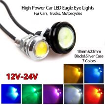 AEING 1*18MM/23mm 12V/24V Car Styling Impermeabile Bianco Eagle Eye LED Luce di marcia diurna DRL Backup Lampada di parcheggio retromarcia