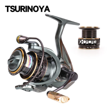 TSURINOYA Spinning Angeln Reel JAGUAR 2000 3000 2 Spool 185G 6KG Max Drag Carbon Drag Karpfen Salzwasser Reel bass Hecht Rad