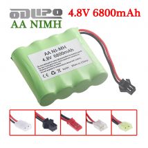 4,8 V wiederaufladbare Batterie NiMH 4,8 V 5000 mAh AA-Batterie für Rc-Spielzeug, Autos, LKW, Panzer, Roboter, Boote, Waffen, 4 x AA 4,8 V-Batterien