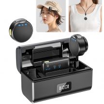 Microfono Wireless da 100M per telefono microfono Lavalier magnetico professionale con scatola di ricarica riduzione del rumore per la registrazione